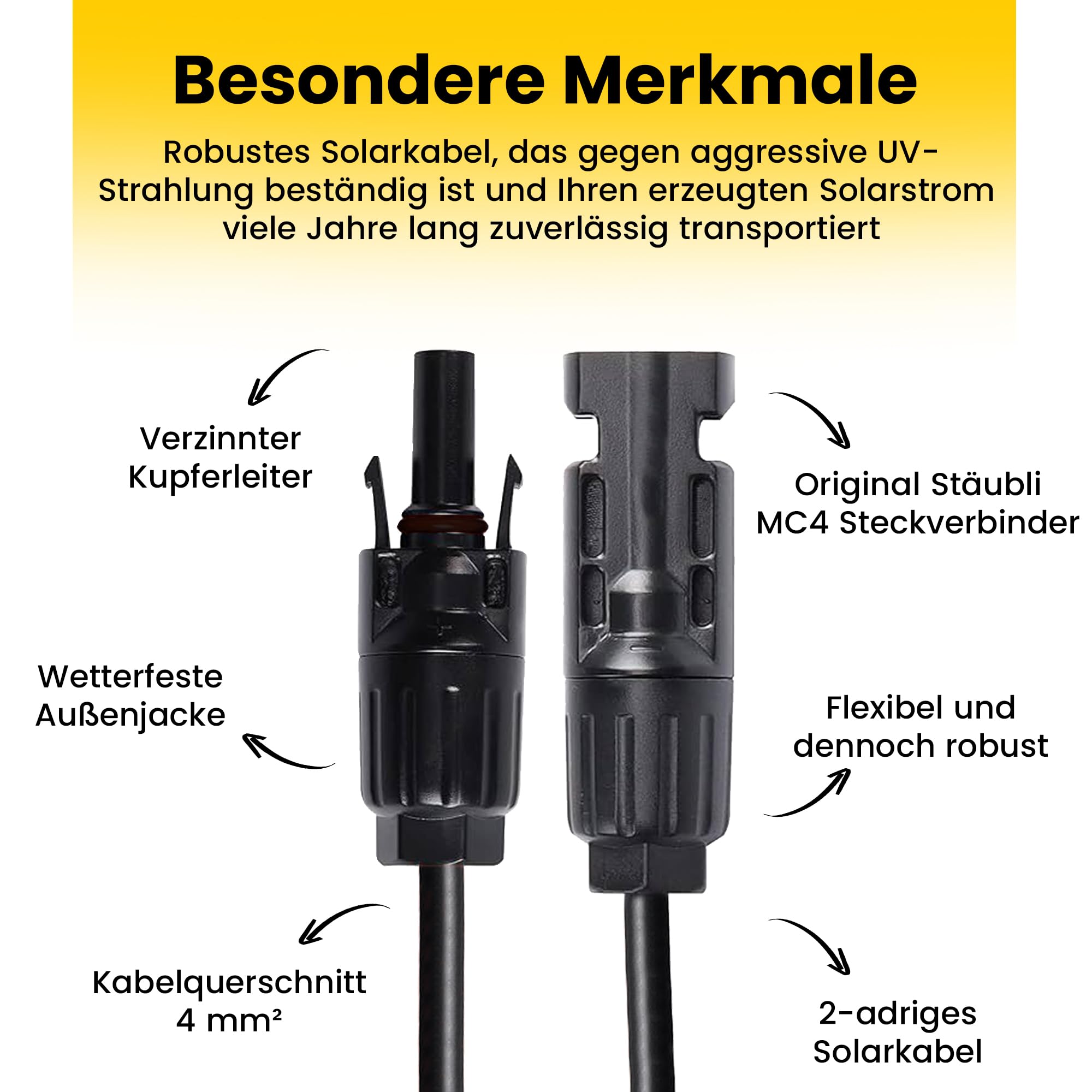 Offgridtec - Set Easy-Connection 1-4mm², cavo solare 10 m e spina MC4 0005-10001