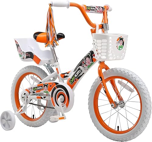 Titan Bicicleta BMX para niñas de 4 a 7 años, ruedas de 16 pulgadas, marco de 9 pulgadas, ruedas de entrenamiento extraíbles, asiento de juguete,