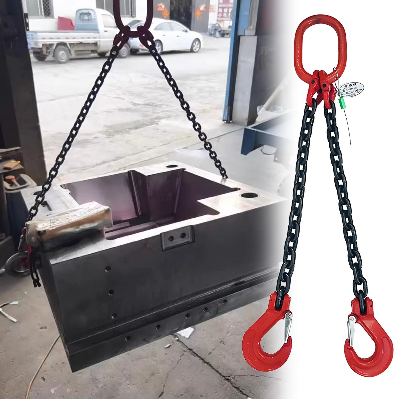 Amazon.com: 2 Way Lifting Chains with Grab Hooks & Standard