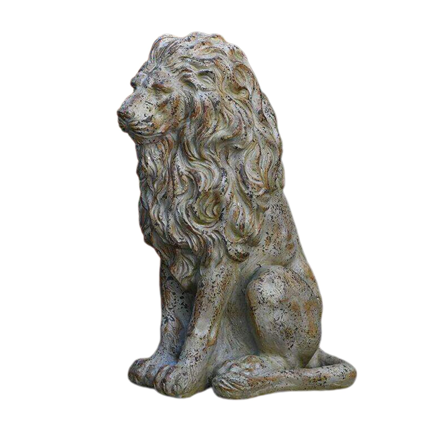 YXCQHZM 20.86in Huge Lion Statue - Lion Sculpture Ornament - Beautiful Decorative Piece for Villa Garden Entrance