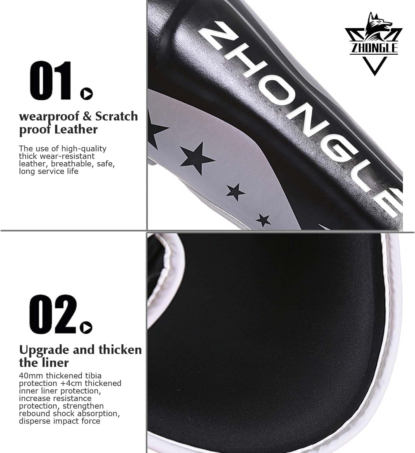 Pro MMA Shin Guards 12mm High-Density Foam, Adjustable Strap & Full Instep Protection for Muay Thai/Kickboxing