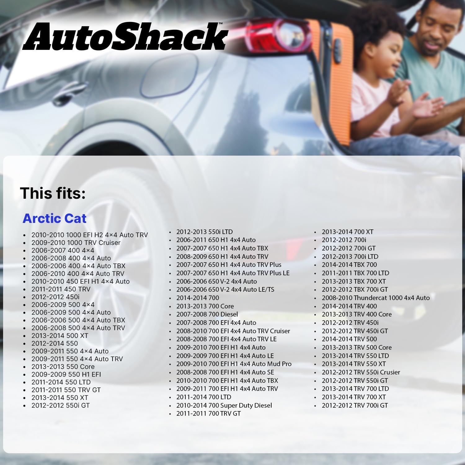 AutoShack Rear ATV Axle Shaft Assembly for Arctic Cat, 650 H1 4x4 Auto 2006-2008, 2010-2011 700 Super Duty Diesel 2010-2014 400 4x4 Auto TRV 2006-2010 1000 TRV Cruiser 2009-2010, Left or Right