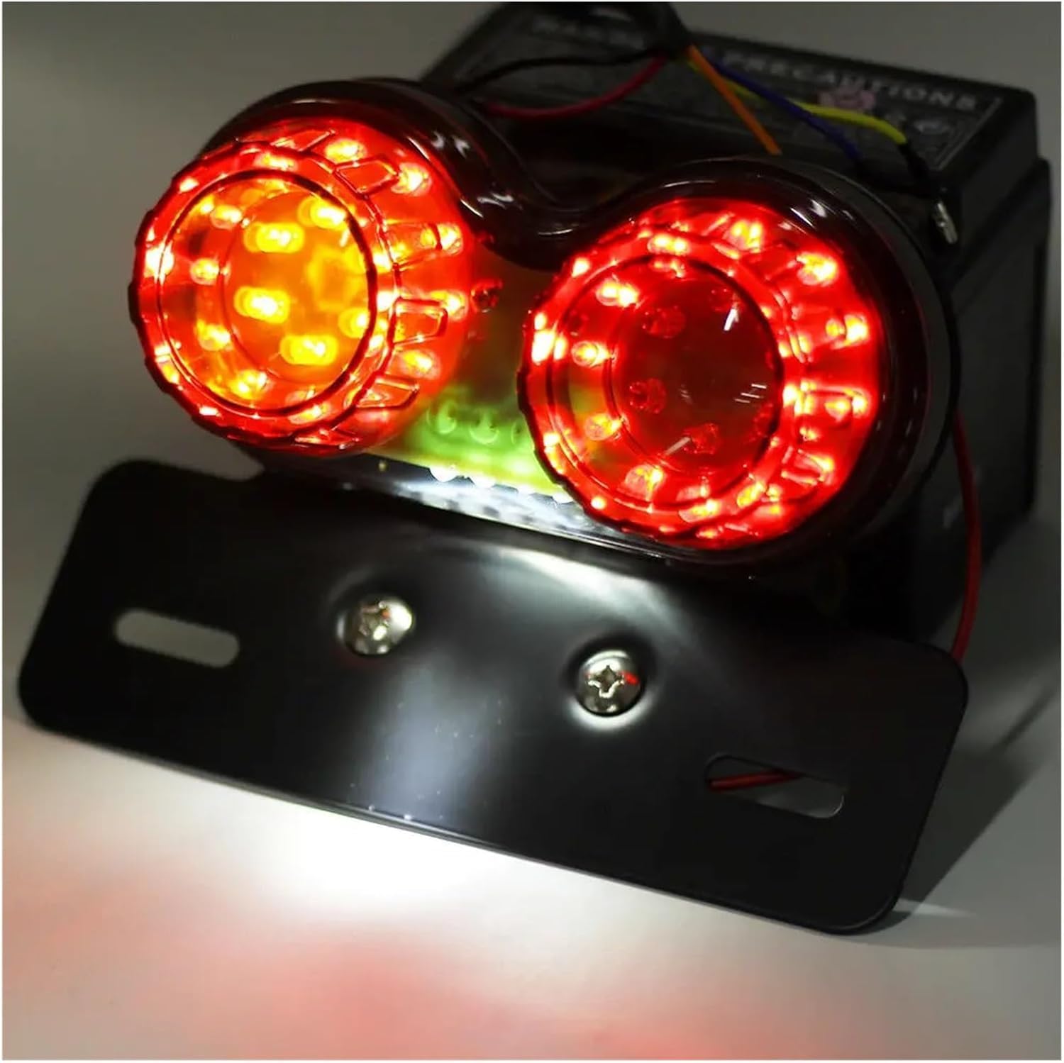 Fanale posteriore per moto Per Atvs Dirt Bike Buggy Motorcycle Led Tail Brake Turn Signals Light License Plate Rears Tails Lights