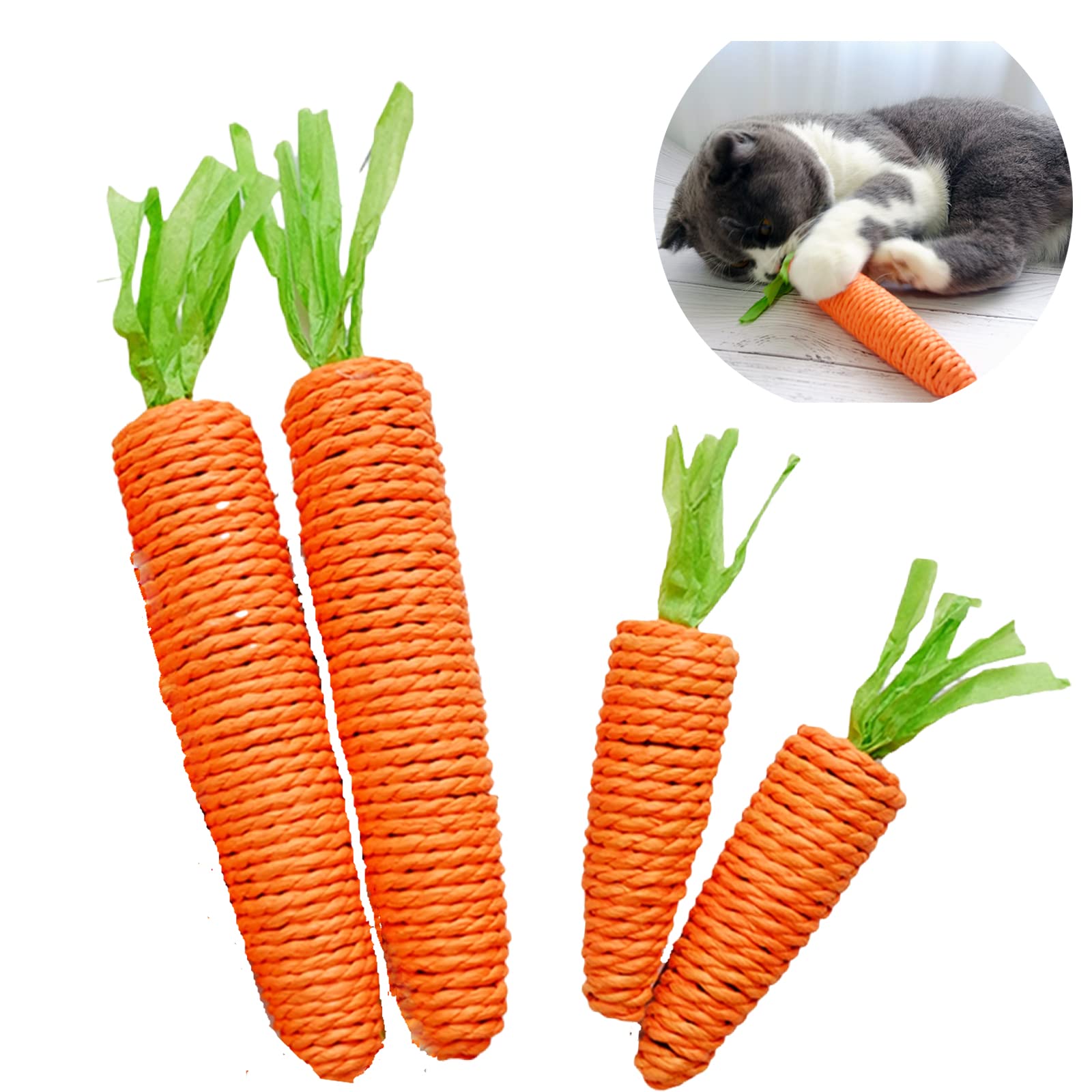 Amazon | onkemu 猫 おもちゃ 4個セット にんじんおもちゃ 鈴