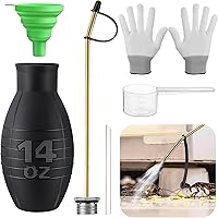 Vista 1 de Plumero de polvo de tierra de diatomeas de 14 onzas, pulverizador de bulbos, dispensador de aplicador de polvo de jardín con tubo de metal largo