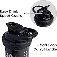 Vista 5 de Smartshake Revive ACDC - Botellas mezcladoras de proteínas de 25 onzas Vaso agitador inteligente para entrenamiento con almacenamiento para polvo +