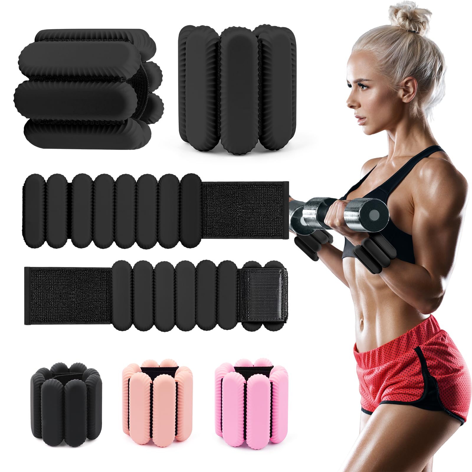 strip set workout wrist weights dumbbells