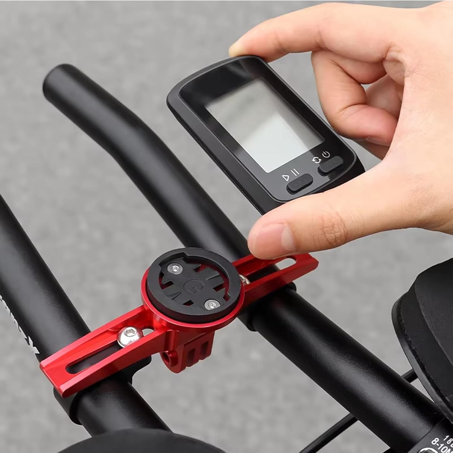 Bike Triathlon Handlebar Computer Mount Holder, TT Bar Support Computer Mount Stand, for GPS Devices and Action Cameras(Black)