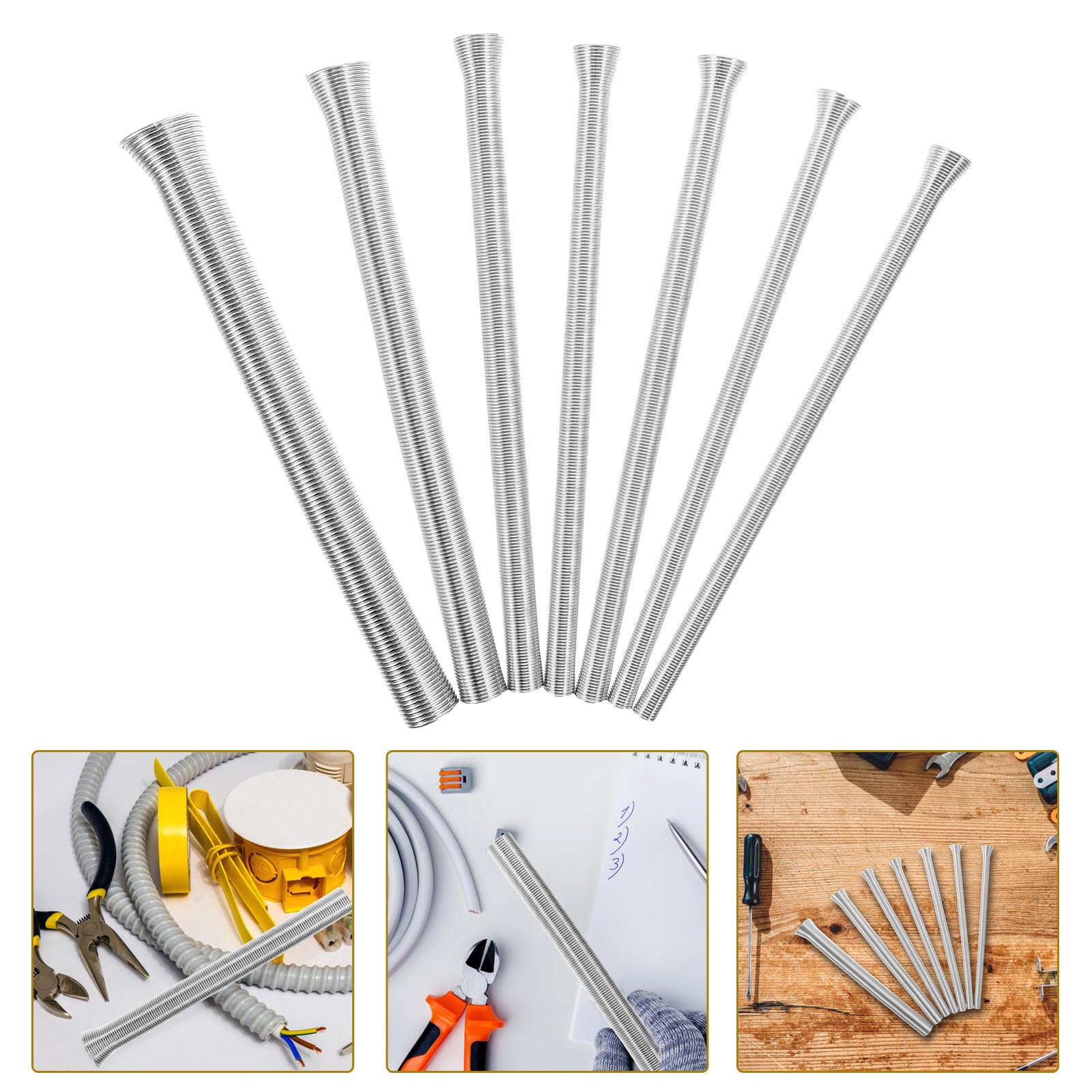 7pcs Exhaust Tubing Tool Kit 7-Piece Spring Tube Bender Set For HVAC ...