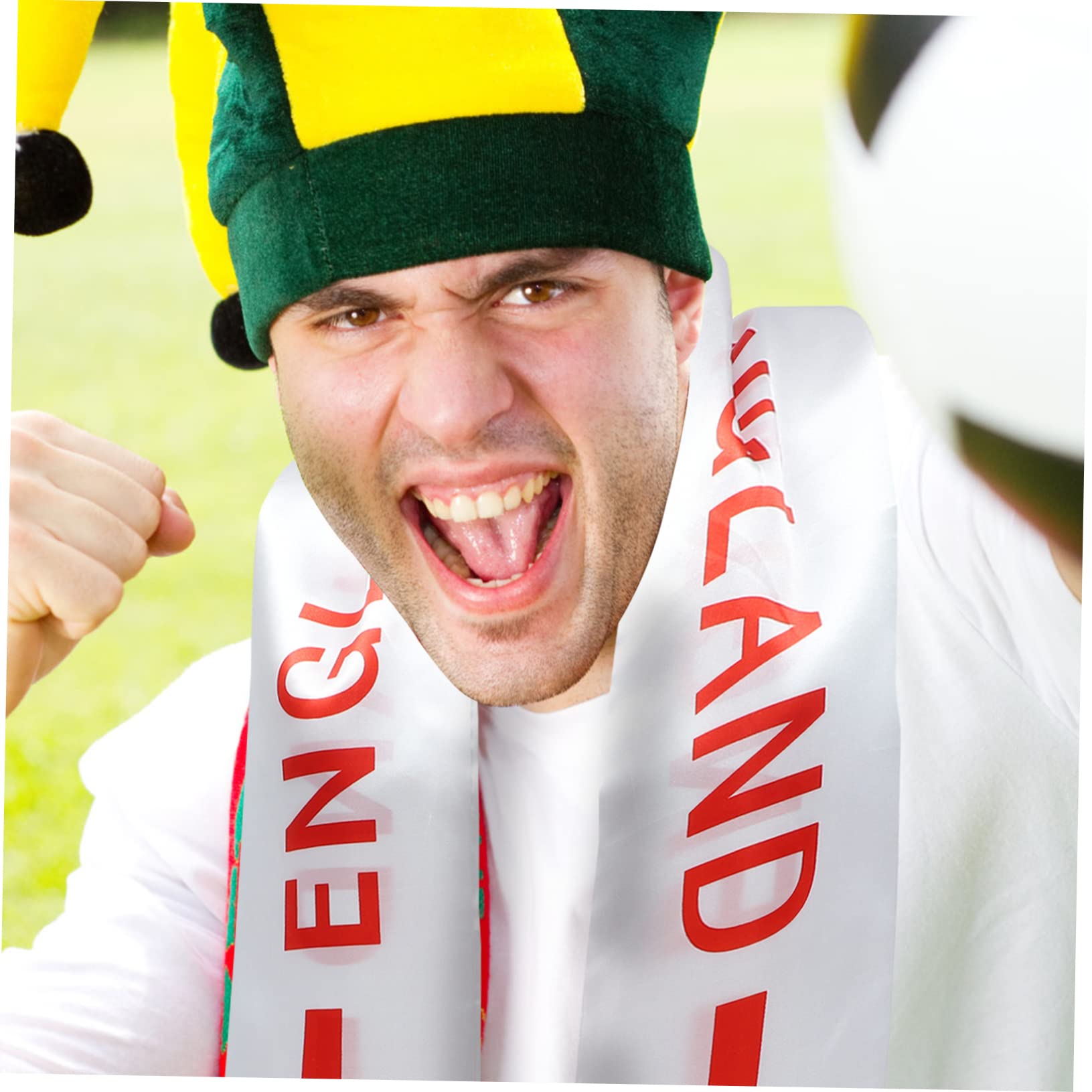INOOMP 5 Set Di Comode Sciarpe Lavorate A Maglia Da Calcio Inglese Per Sportivi Per Partite Di Calcio E Feste 2 Pezzi * 5