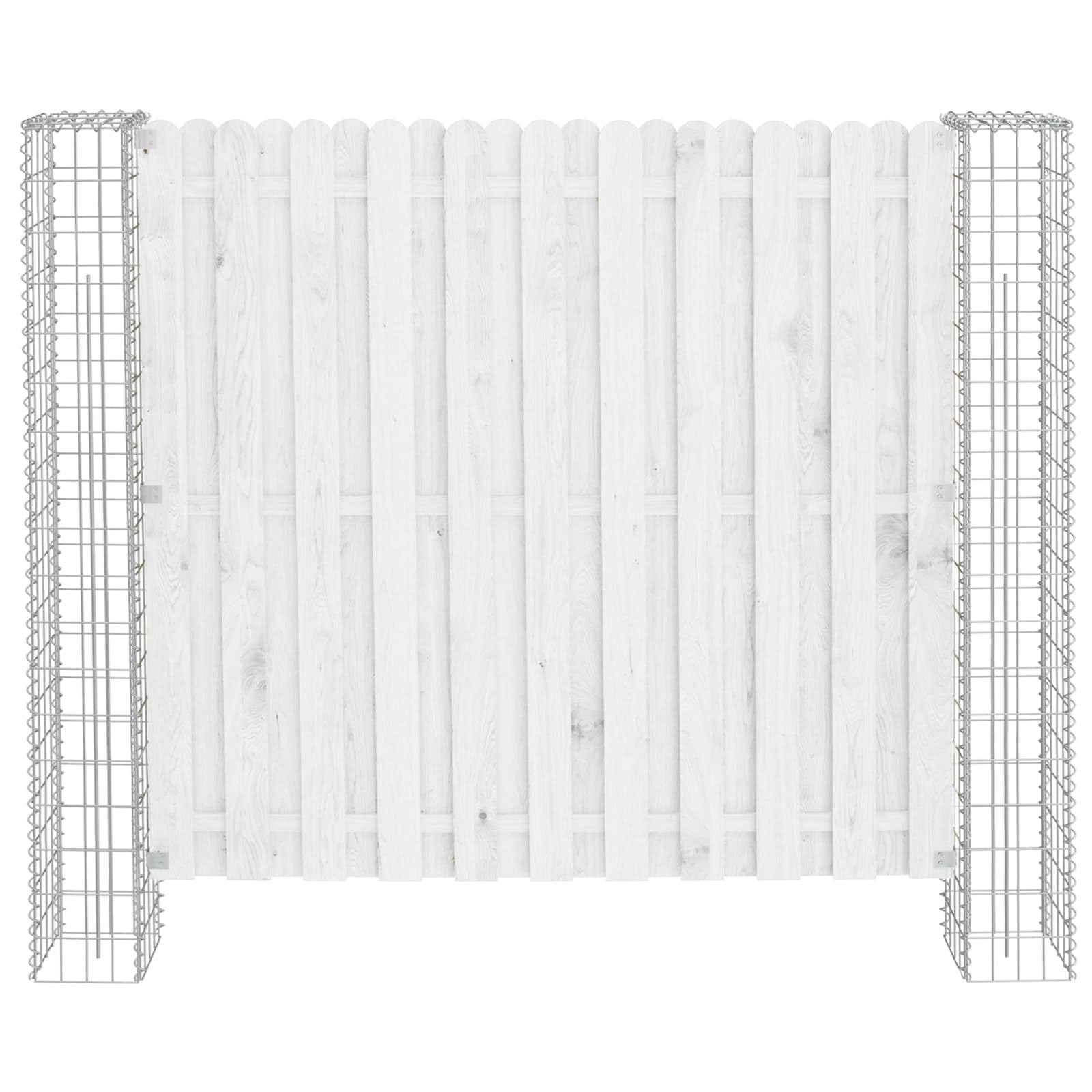 Set di 2 pali per recinzioni, argento, 20 x 20 x 190 cm, in metallo, quadrati per esterni, per giardino e terrazza, design moderno