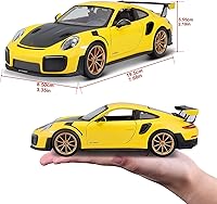 Vista 7 de Maisto 1:24 Scale Special Edition 2018 Porsche 911 GT2 RS Diecast Vehicle - Yellow/Black