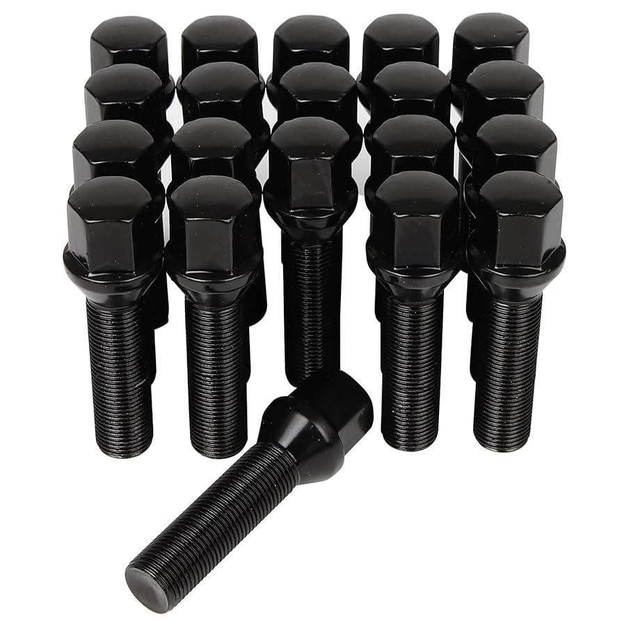 ZOFFI Black Wheel Bolts M14x1.25, Replacement For BMW 1er (since 2010
