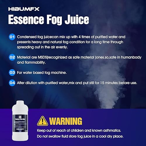 Miniatura 3 de Fog Juice - Máquina de niebla mezclable con agua condensada, solución de humo líquido para máquina de niebla a base de agua, ideal para fiestas de