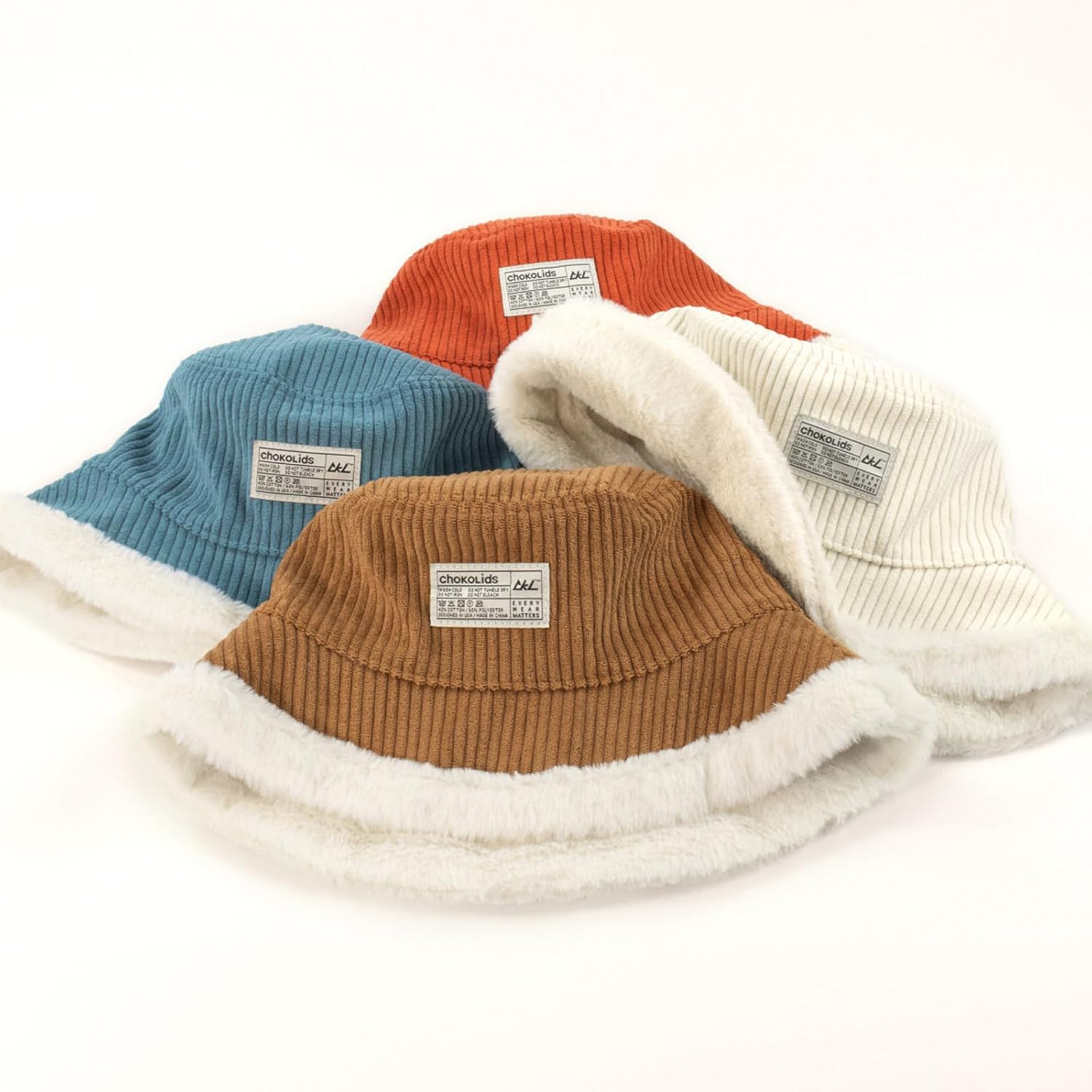 CHOK.LIDS Reversible Fur Bucket Hat Elegant Fuzzy Bucket Hat Corduroy Trendy Winter Hat Fluffy Warm Fashionable Fleece - Image 4