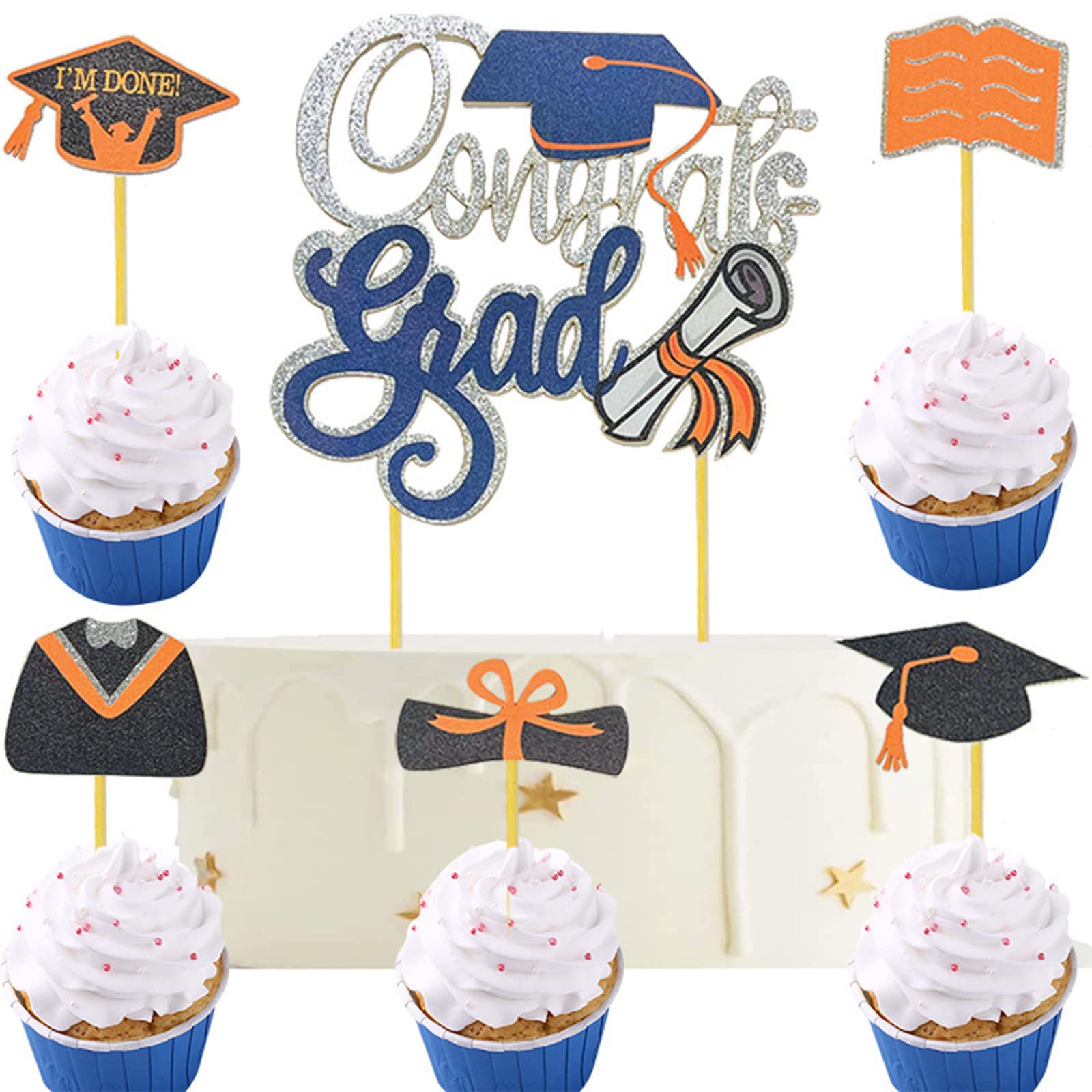 Buy 6pcs Graduation Cake Decorations 2022, Graduation Cake Toppers