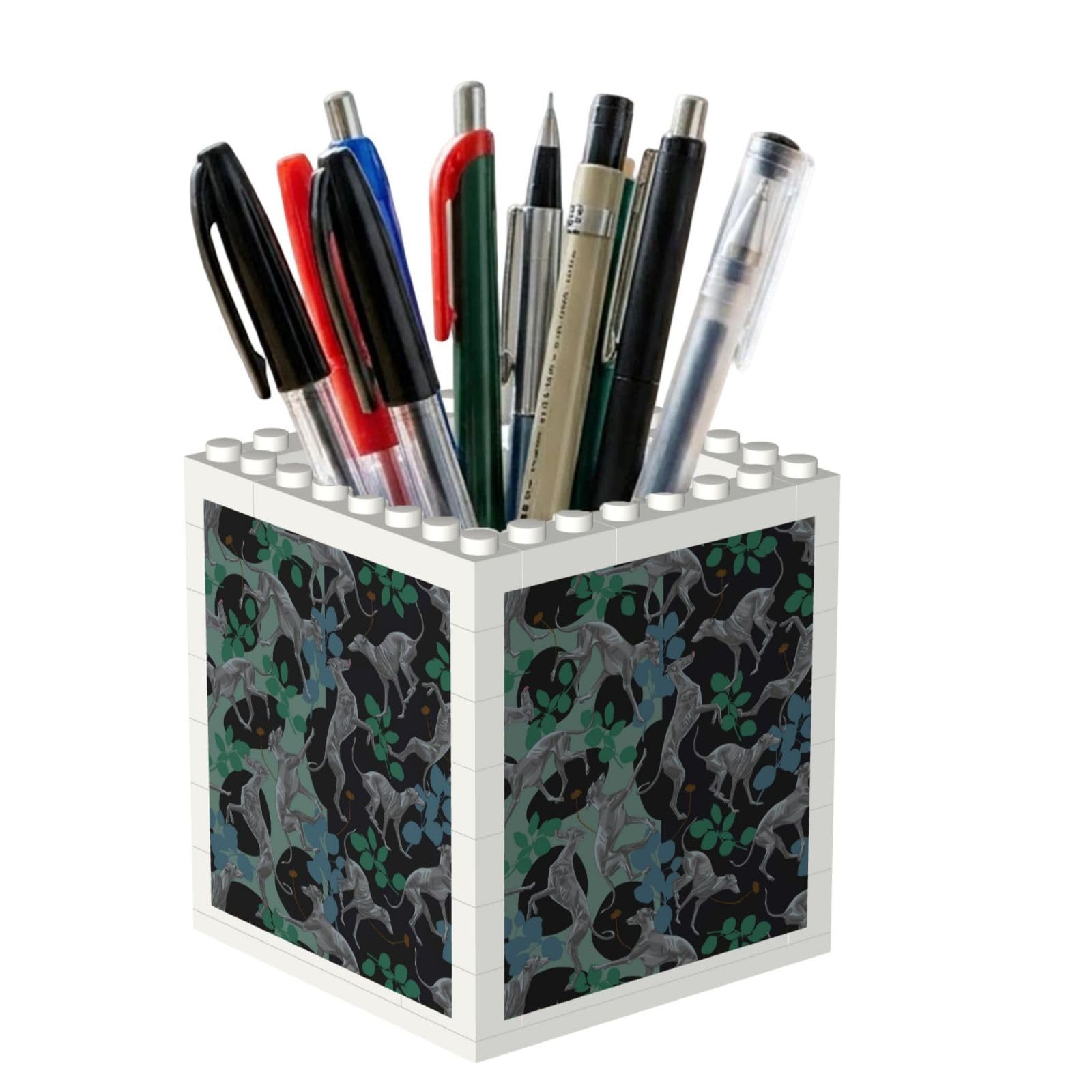 Poadnly Greyhound Dog, Pen Pot Pencil Holder for Office Home School, Compact Desk Organiser for Office Stationery