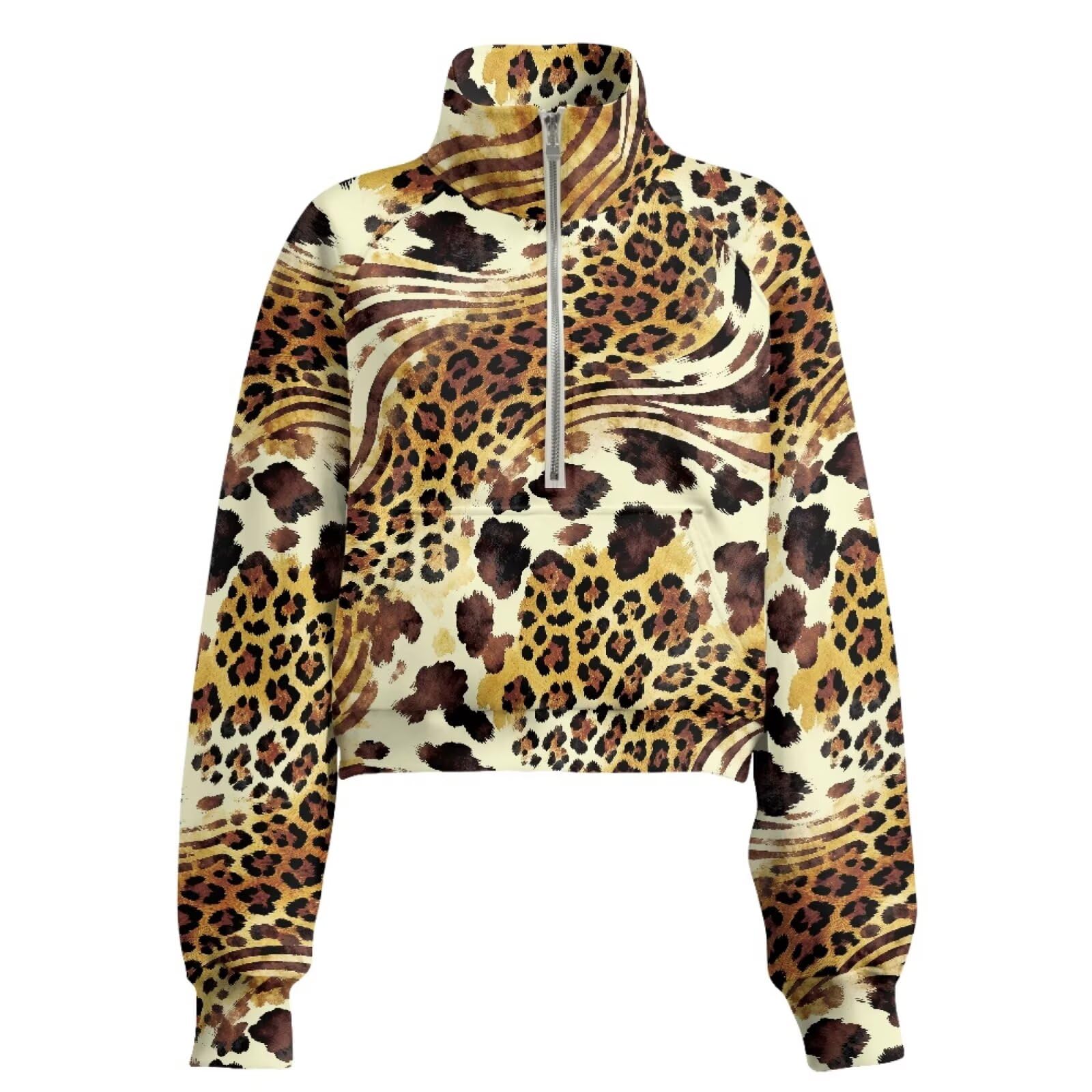 Poceacles Przycięte bluzy dla kobiet z zamkiem błyskawicznym bluzy oversize sweter modne bluzy z kapturem topy z dekoltem