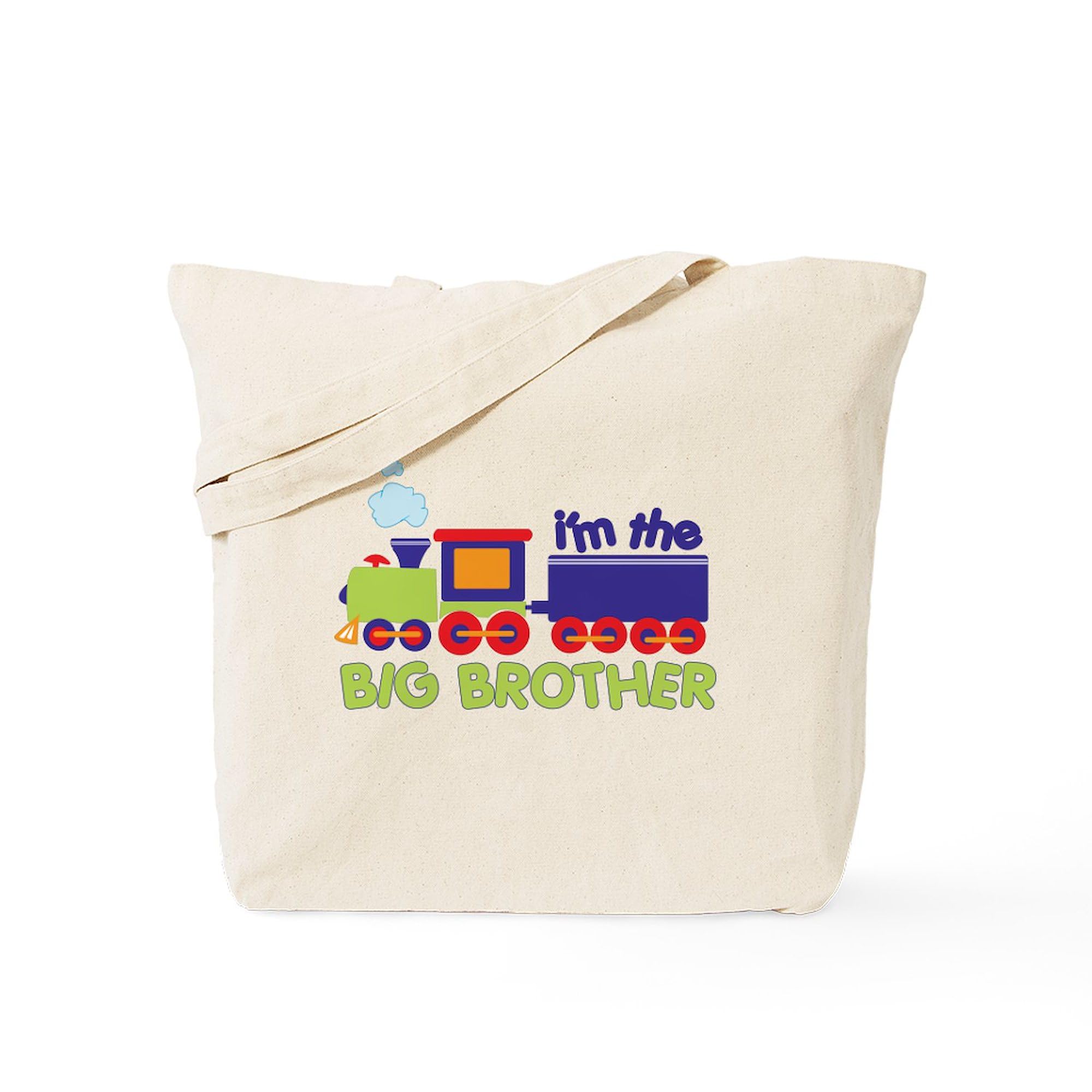 CafePress Train Big Brother T Shirts Tote Bag Reusable Natural Beige Canvas Shopping Bag