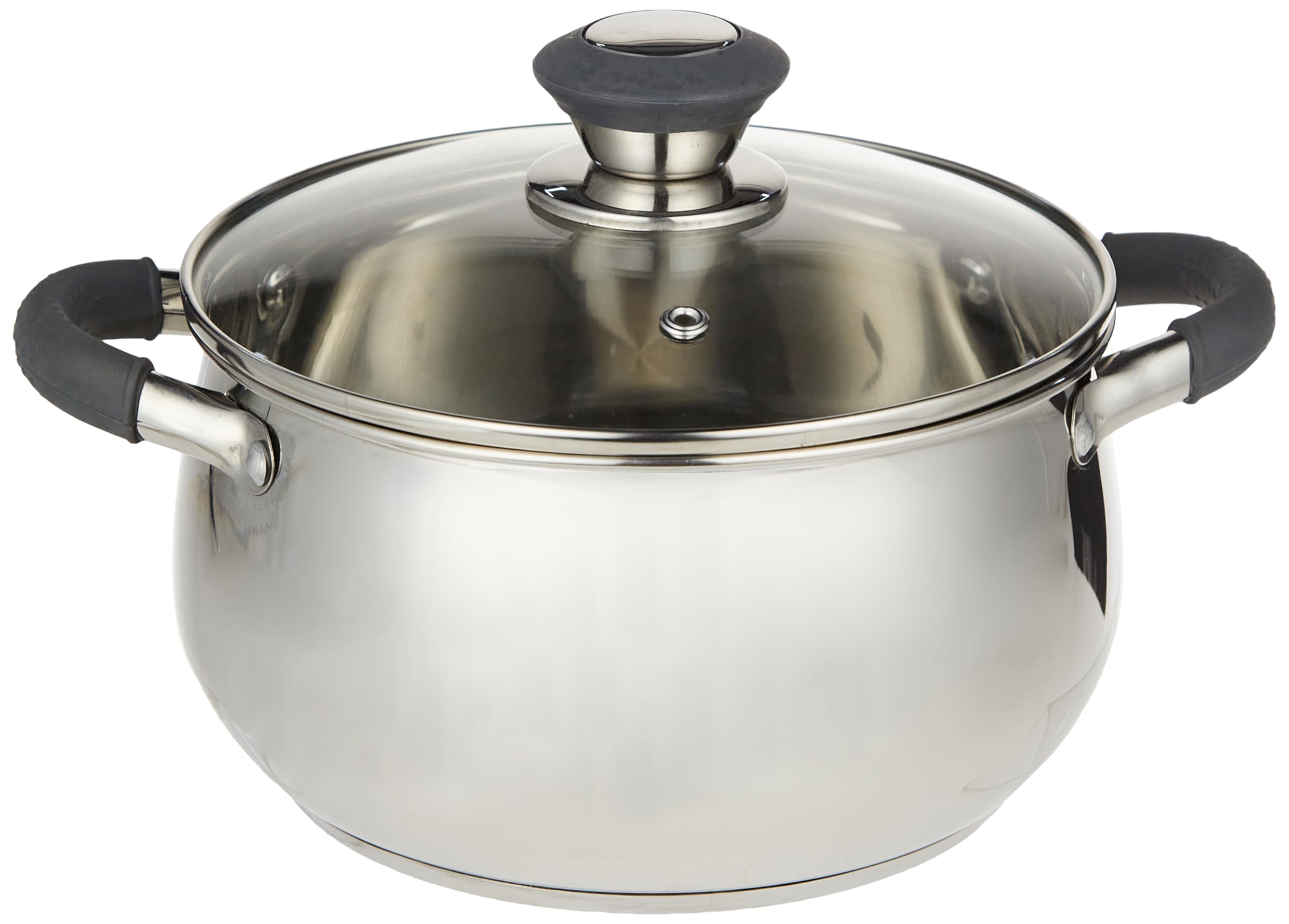 18cm Nano Casserole With Glass Lid- RF11581 Durable, Strong and Sturdy Stainless steel Construction with Tempered Glass Lid Induction Compatible Silver