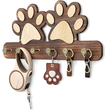 Amazon.com: MTERSN Farmhouse Key Holder for Wall - Decorative Dog Leash ...