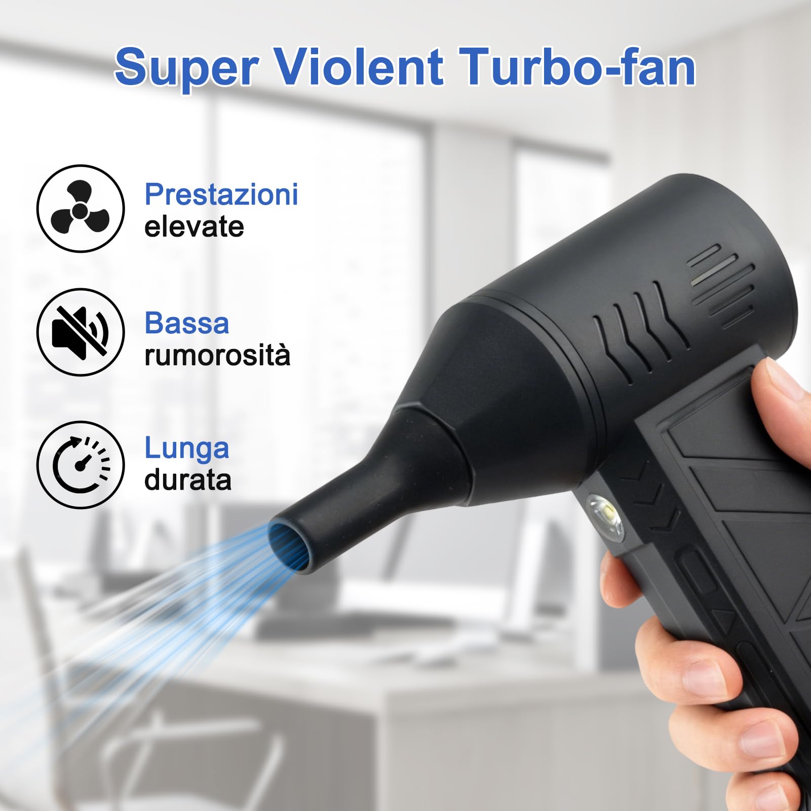Violent Turbo-fan, 130000 RPM Motore ad alta velocità Turbo-ventilatore, Super Violent Turbo-fan, Aspirapolvere portatile ad alta velocità, ventilatore a getto elettrico Super Jet ventilatore