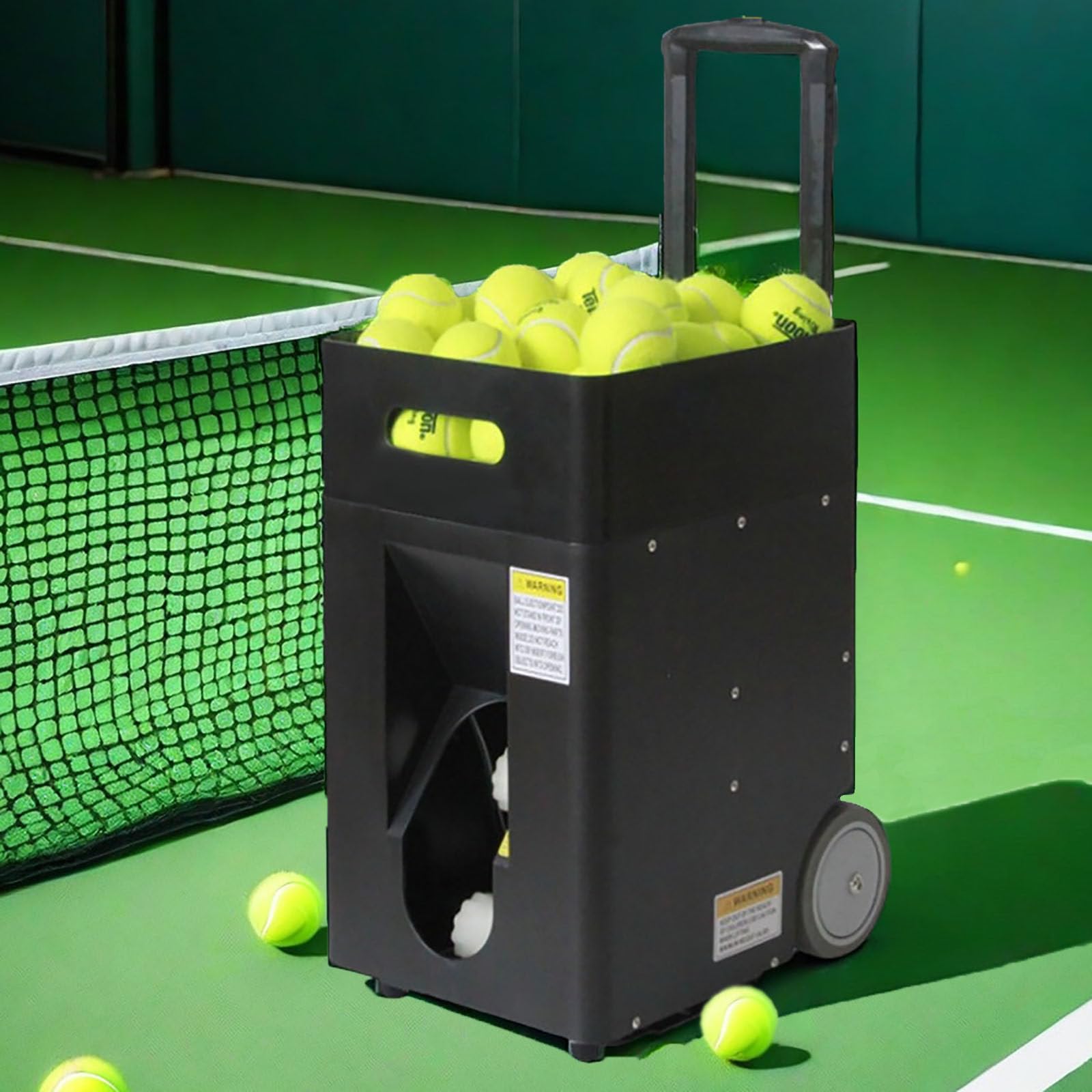 Máquina para lanzar pelotas de tenis, lanzador automático portátil de pelotas de tenis, ejercicios preprogramados y personalizados para entrenamiento y práctica de jugadores de todos los niveles, co