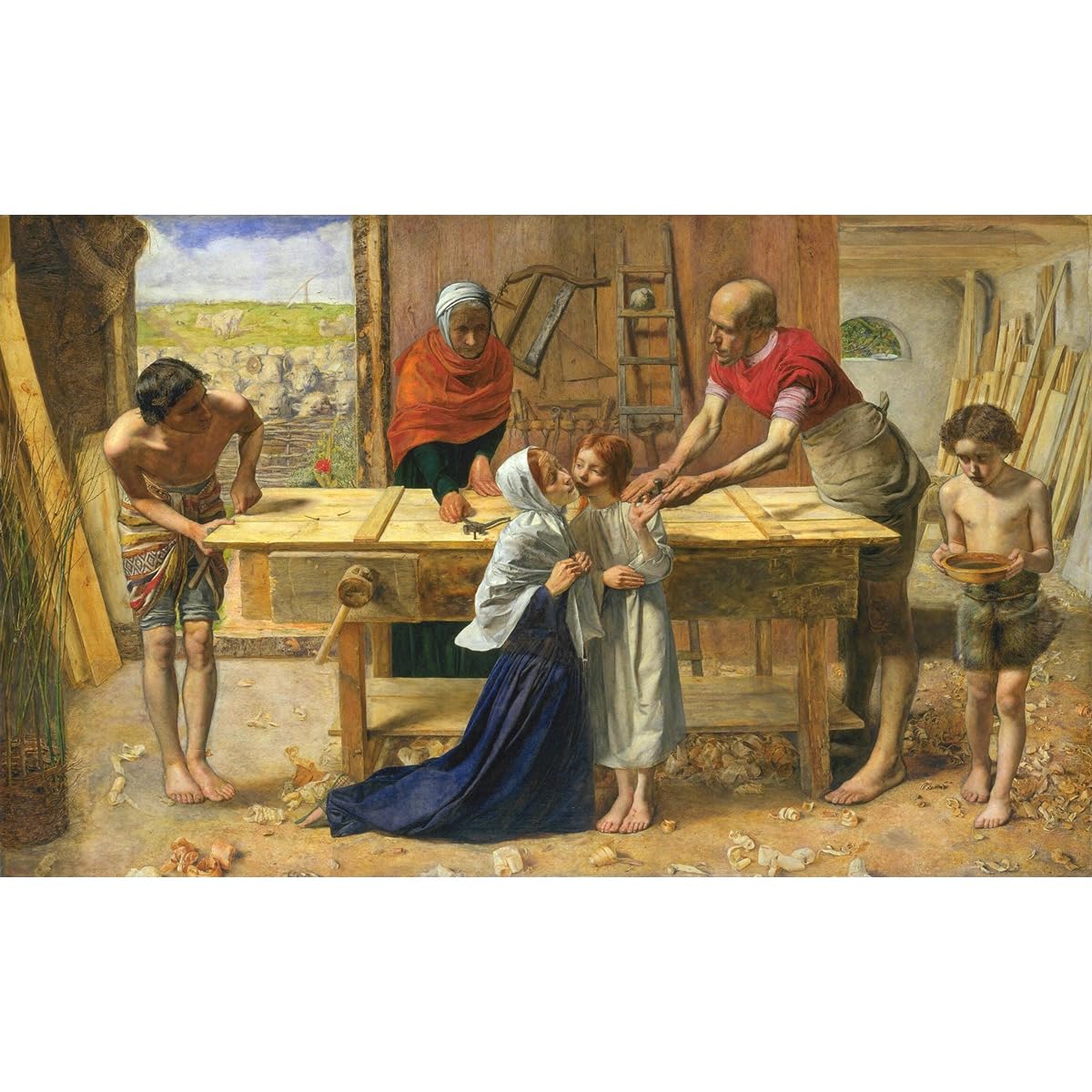 Christ dans la maison de ses parents reproduction d'art grand format