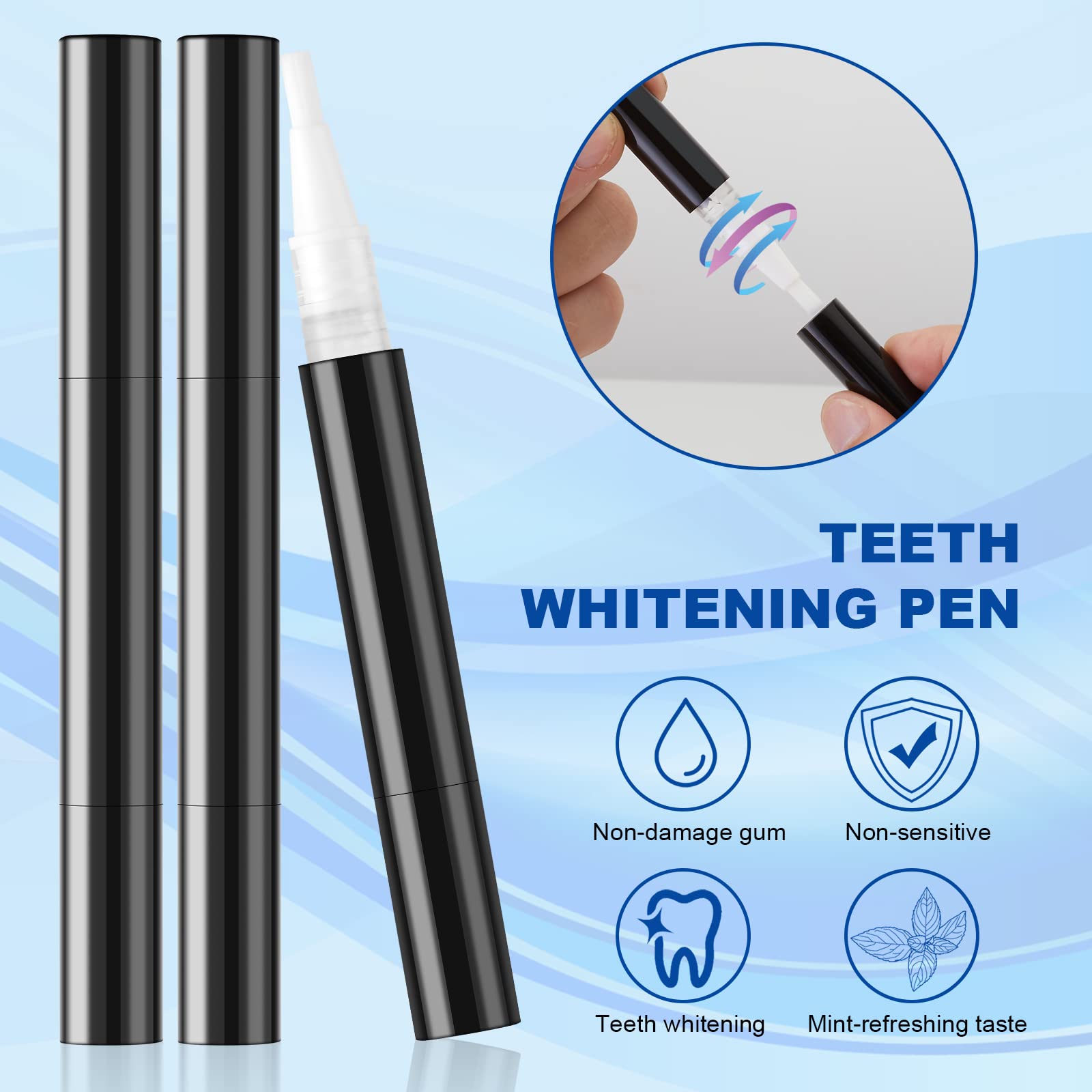 Kit Sbiancante Denti Professionale - Teeth Whitening Kit con Lampada LED - Elimina le Macchie in 16 Minuti - Senza Sensibilità e Sbiancamento Denti a Casa