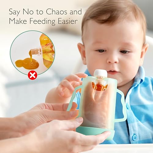 Miniatura 5 de Momcozy Soporte para bolsas de alimentos y cajas de bebidas, el soporte para bolsa de bebé permite que el bebé se alimente y evite desorden, el asa