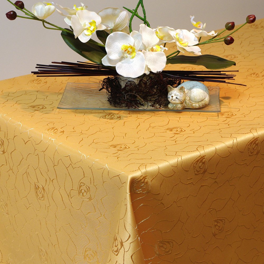 Silver Tablecloth hellorange, terra