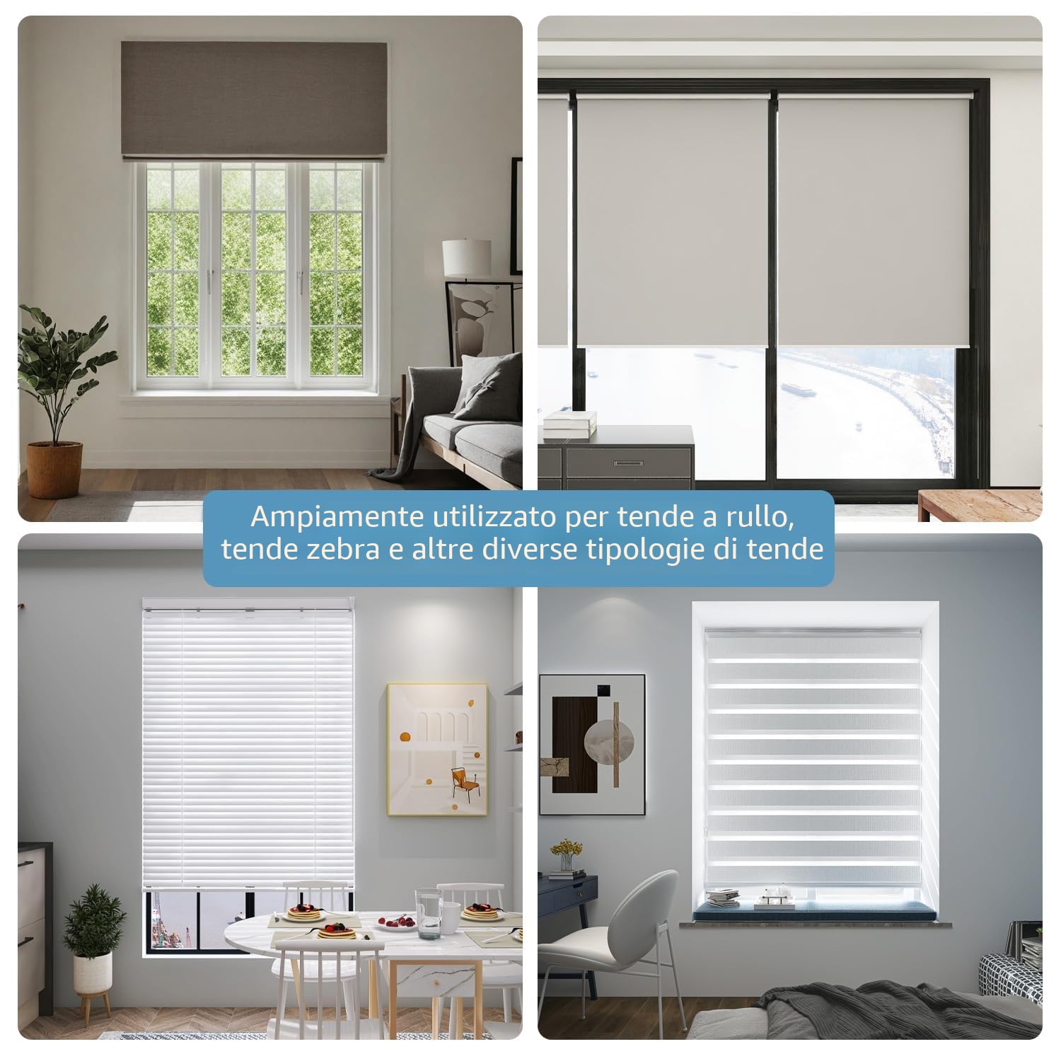 ZigBee Smart Blind Motor con batteria integrata, motore a rullo ricaricabile per tubo da 17/25/28 mm, motore tubolare 16EL con controllo app/voce/emettitore