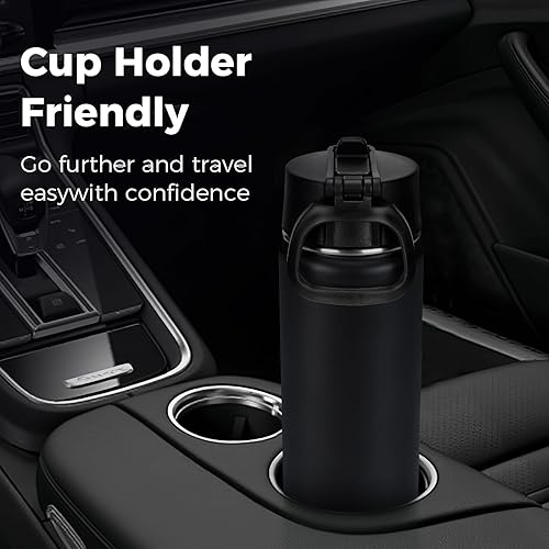 Miniatura 6 de Neihepal Botellas de agua aisladas de 22 onzas a granel, botella de agua de acero inoxidable al vacío de doble pared con tapa a prueba de fugas para