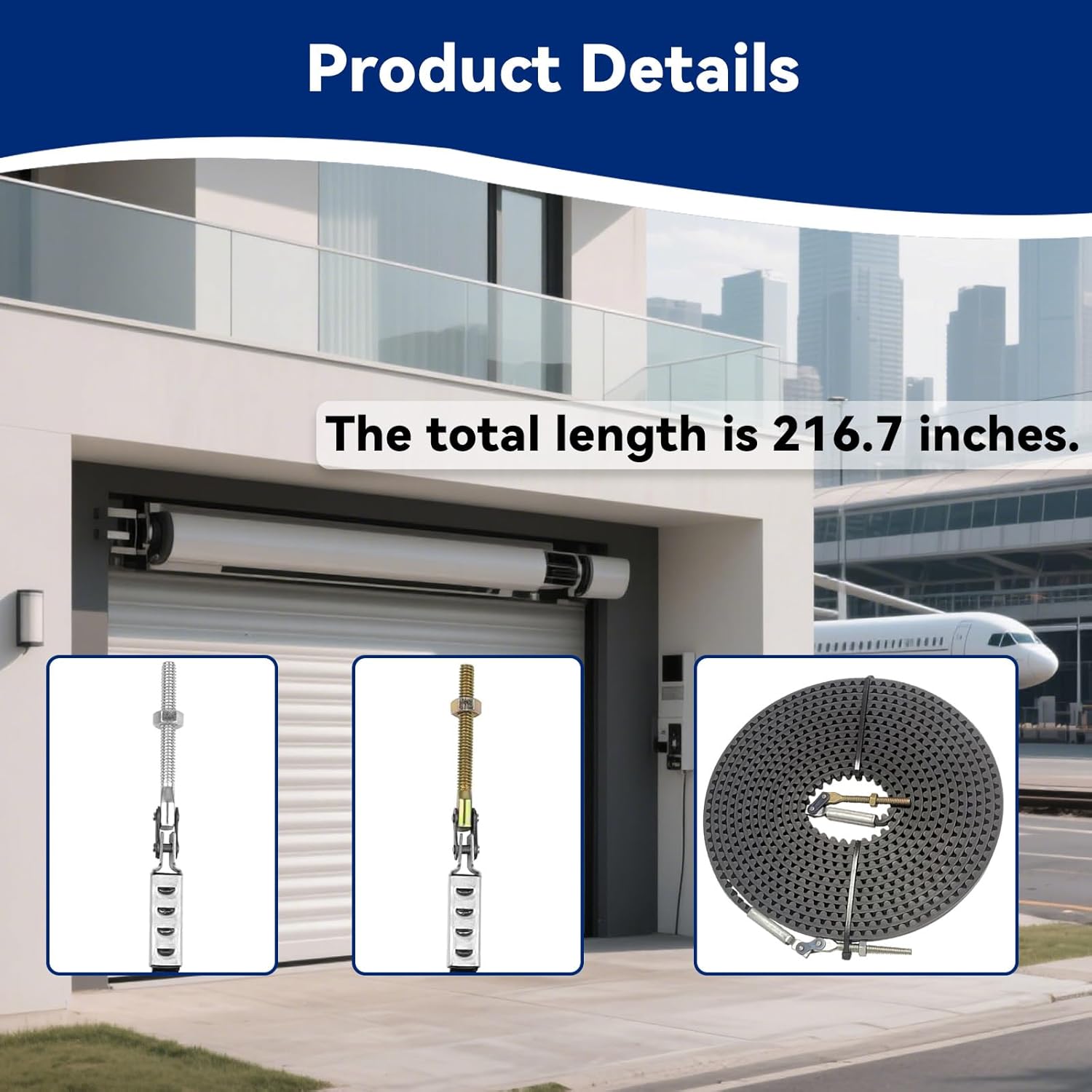 39354R.S Belt Compatible with Genie Garage Door Opener Model 1055,1155,2055,3053,3055,7055,7155L,SilentMax Connect/750/550,StealthDrive 750,Fit 7 Ft High Garage Door Belts Replacement,Black
