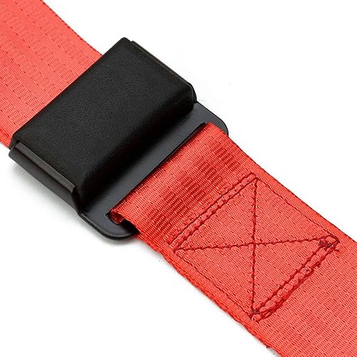 Miniatura 3 de eat Belts Style Competition - Arnés de seguridad de 4 puntos a presión de 2 pulgadas, arnés de cinturón de seguridad con Camlock (rojo)