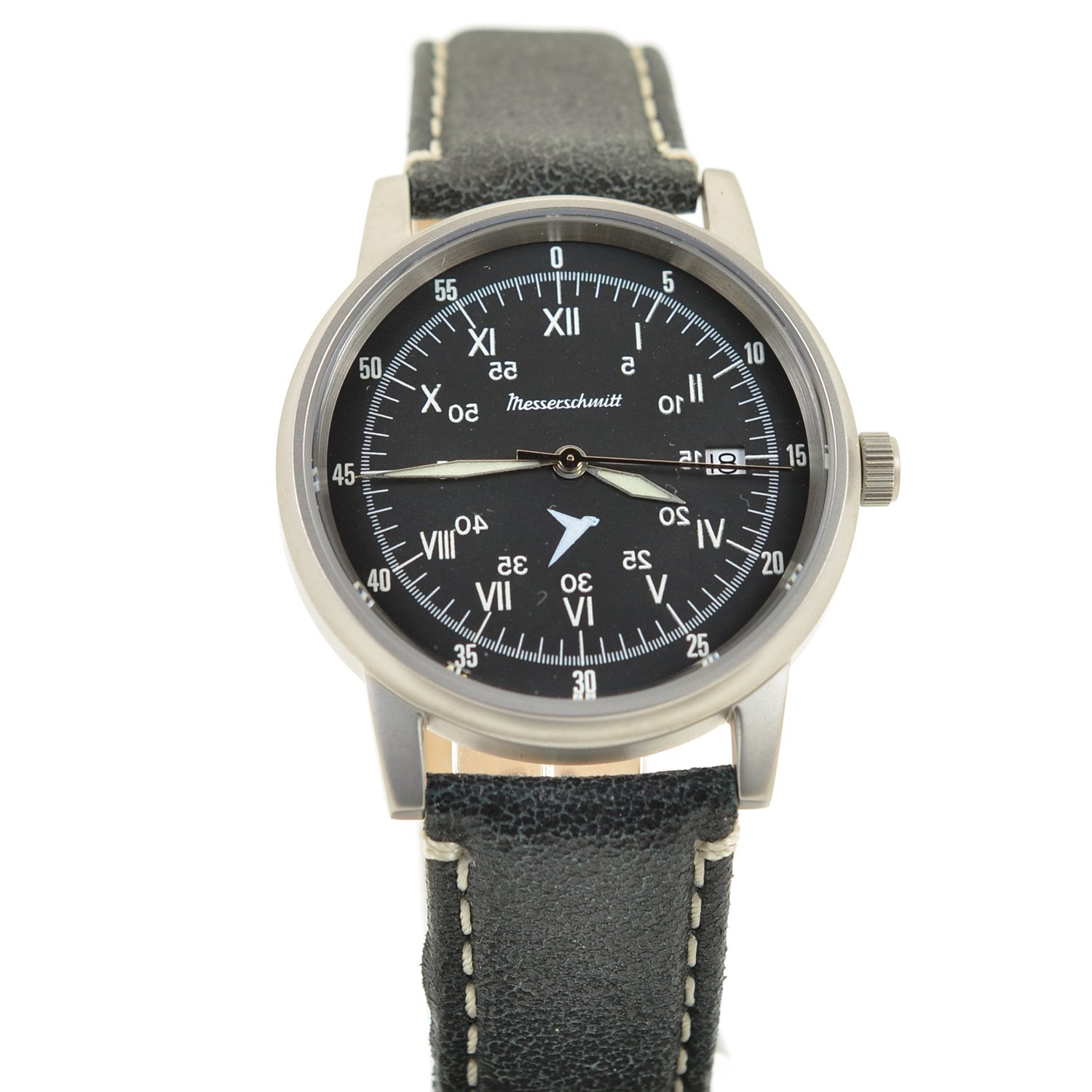 Montre Messerschmitt Sextant en cuir véritable un garde-temps d'exception