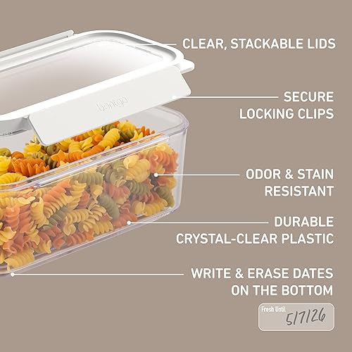 Miniatura 6 de Bentgo Pantry - 22 recipientes herméticos para almacenamiento de alimentos, juego de organización de cocina y despensa transparentes y apilables,