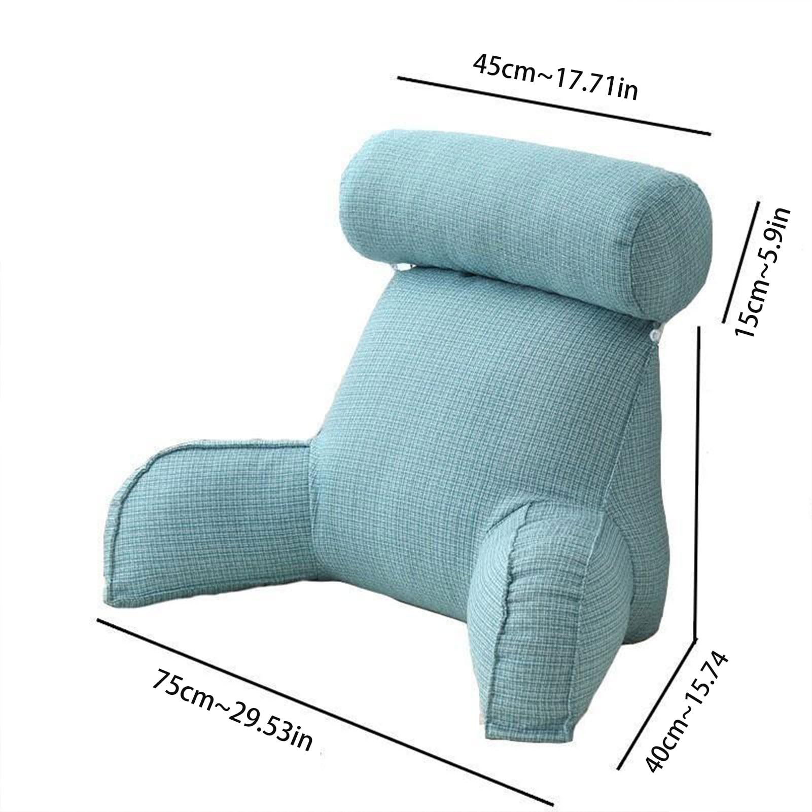 Lesekissen, Hochwertiges Samt-Lesekissen | Sitzsack-Bettsitz-Entspannungskissen(Ivory,75x40x40 cm)