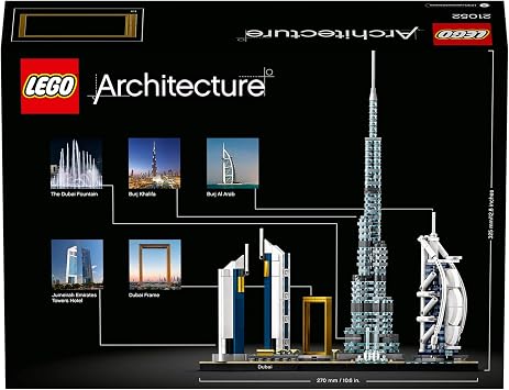 LEGO 21052 Architecture Dubai, Gift Idea for Teenagers Aged 16 and Over, Creative Hobbies Adults, Model Kits and Model Making