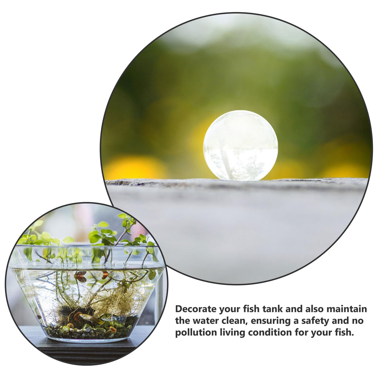 TOYANDONA 180piezas Canicas De Vidrio Transparente Cuentas Decorativas Redondas De Relleno para Jarrones y Acuarios para Decoración De Flores y Manualidades