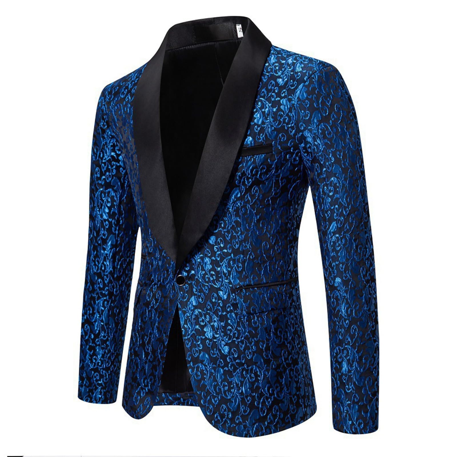 Giacca da lavoro slim fit con stampa animalier e paillettes glitterate alla moda per eventi serali