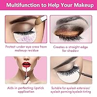 Vista 6 de TailaiMei 300 protectores de sombra de ojos, plantilla de sombra de ojos para evitar residuos de maquillaje, almohadilla de gel sin pelusa