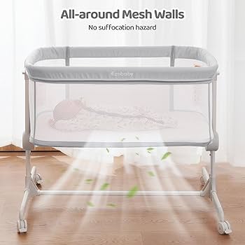 HZDMJベビーベッド baby bedside crib HDJ 4 in 1 Baby Bassinet, Portable Infant Bedside Crib with
