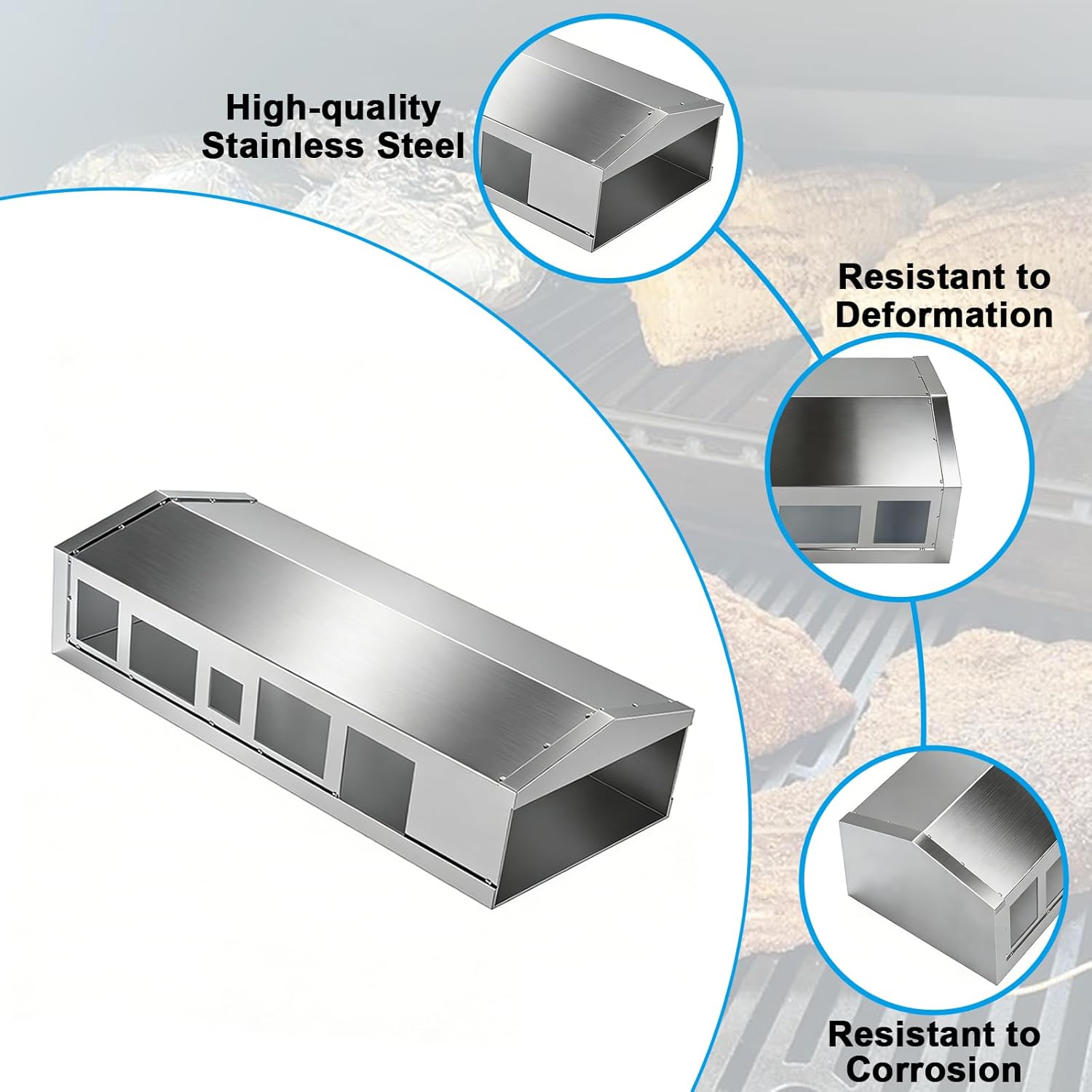 LS'BABQ Heat Manifold Replacement Parts for Masterbuilt Gravity Series 560 Digital Charcoal Grill and Smokers Models MB20040220 MB20041020 9904190038