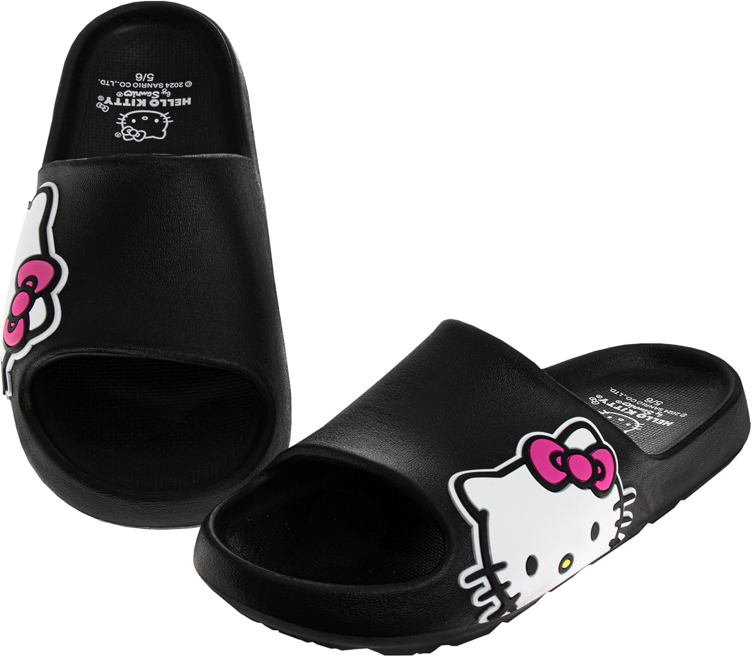 Josmo Sanrio Hello Kitty Slides Open Toe Sandals - Summer Beach Water Pool Shoes (sizes: Little Kid/Big Kid - Adults) - Image 3
