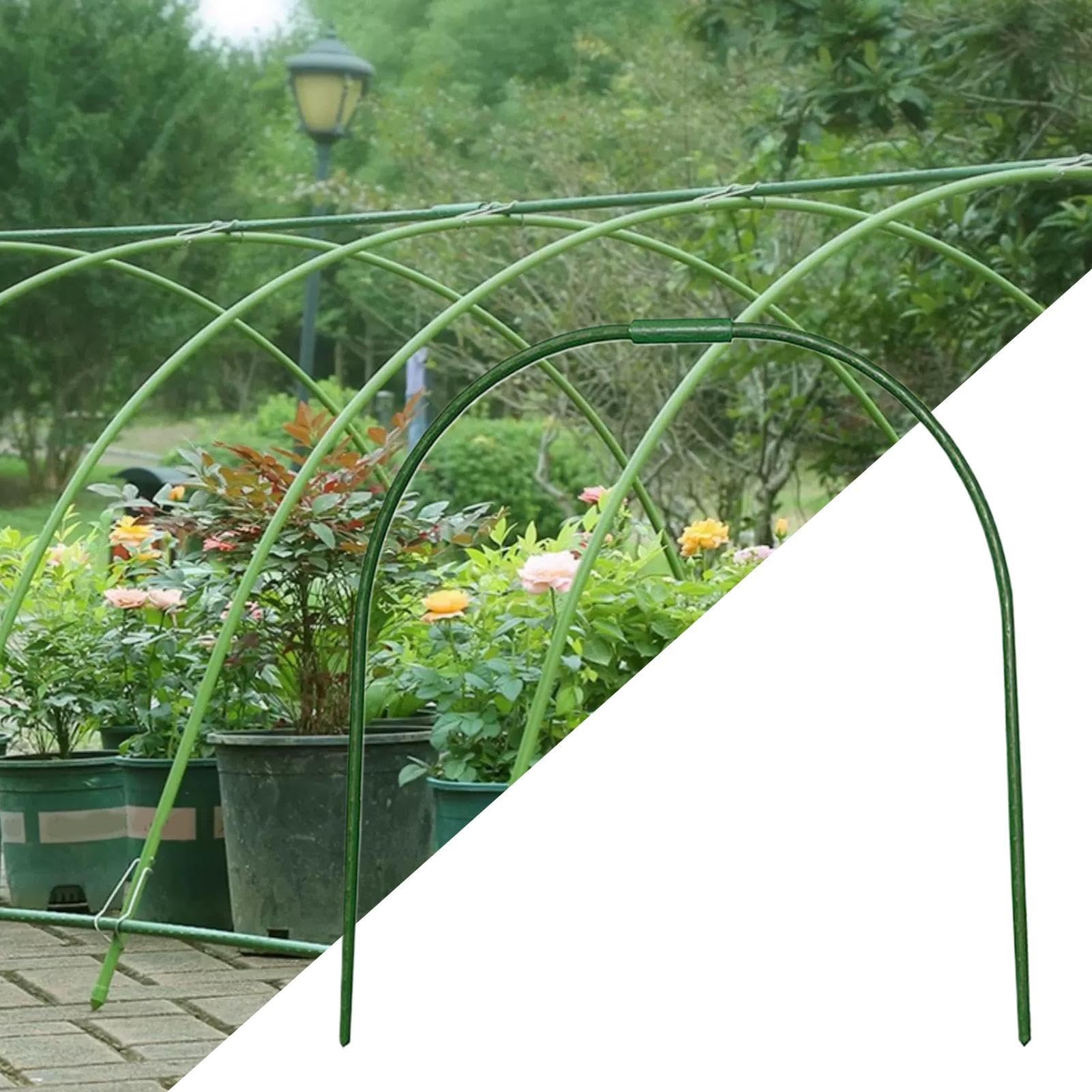 Aro para Cubierta de Hileras Túneles De Cultivo para Huertos | 10 Piezas Protección Heladas Crecimiento Plantulas Cultivo
