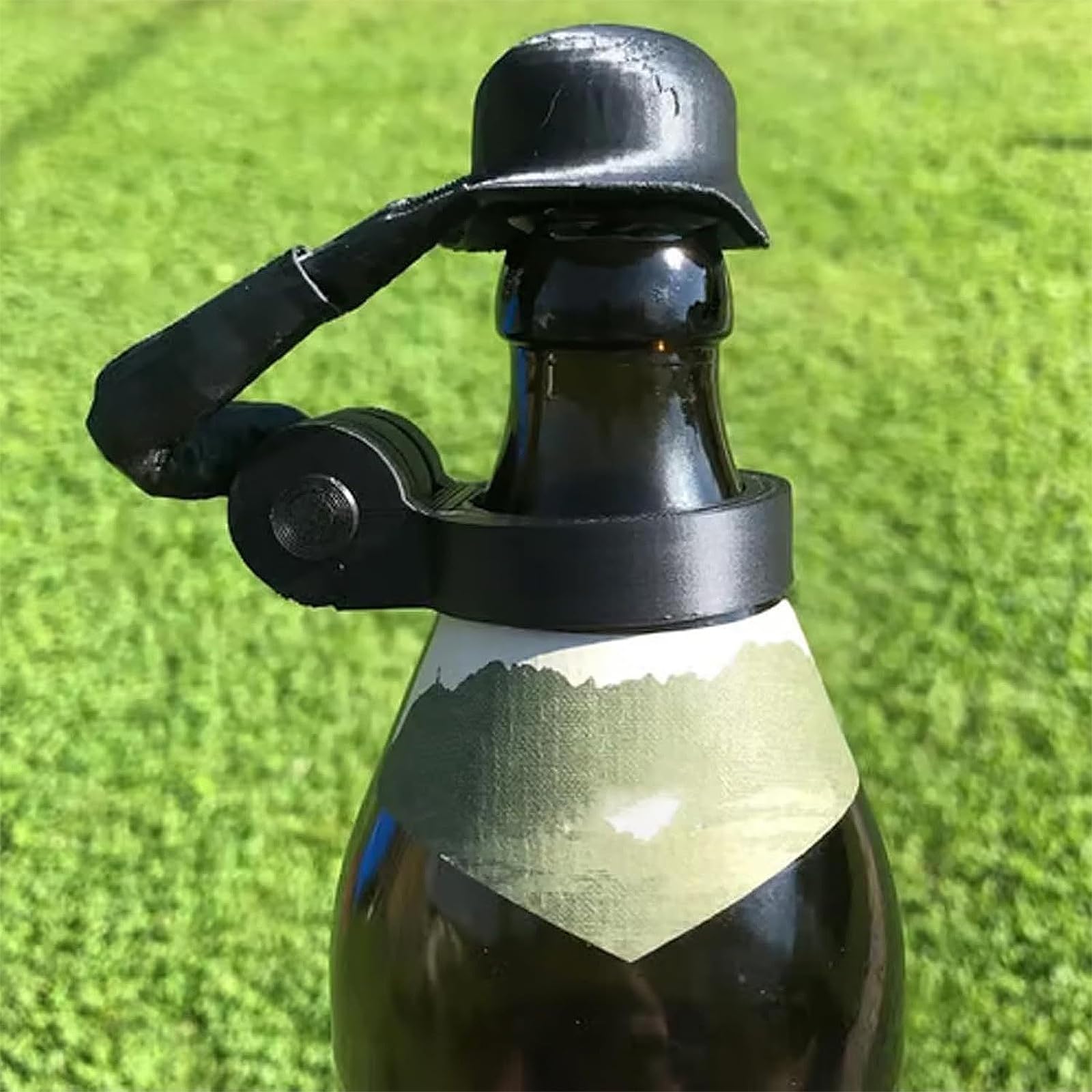 2 szt. Kask na butelkę piwa dla żołnierza, wielokrotnego użytku, zabawne, pyłoszczelne, dekoracyjne czapki, na grilla, imprezę, bar, weteran, miłośników aktywnych żołnierzy