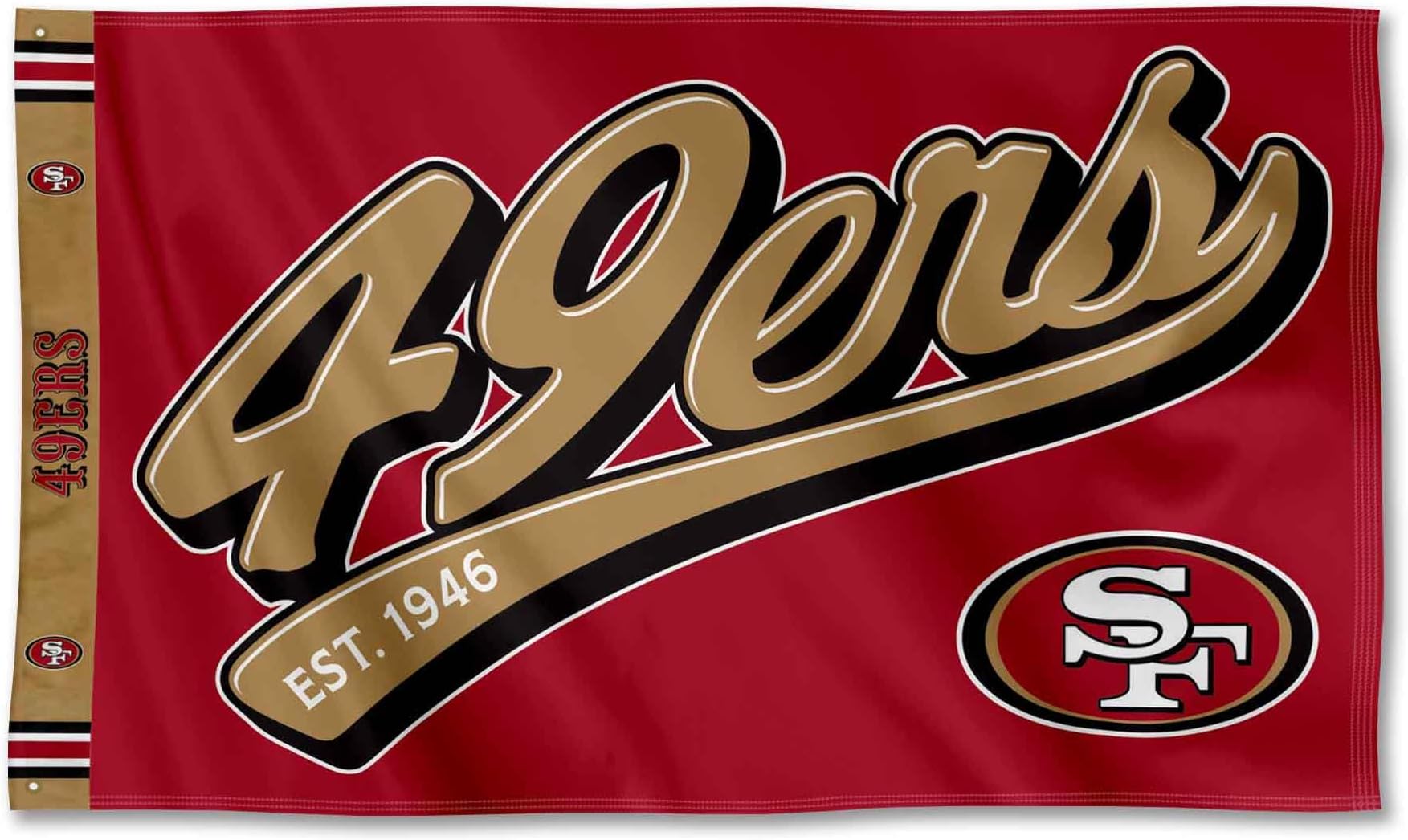 San Francisco 49ers Script Logo Premium Flag