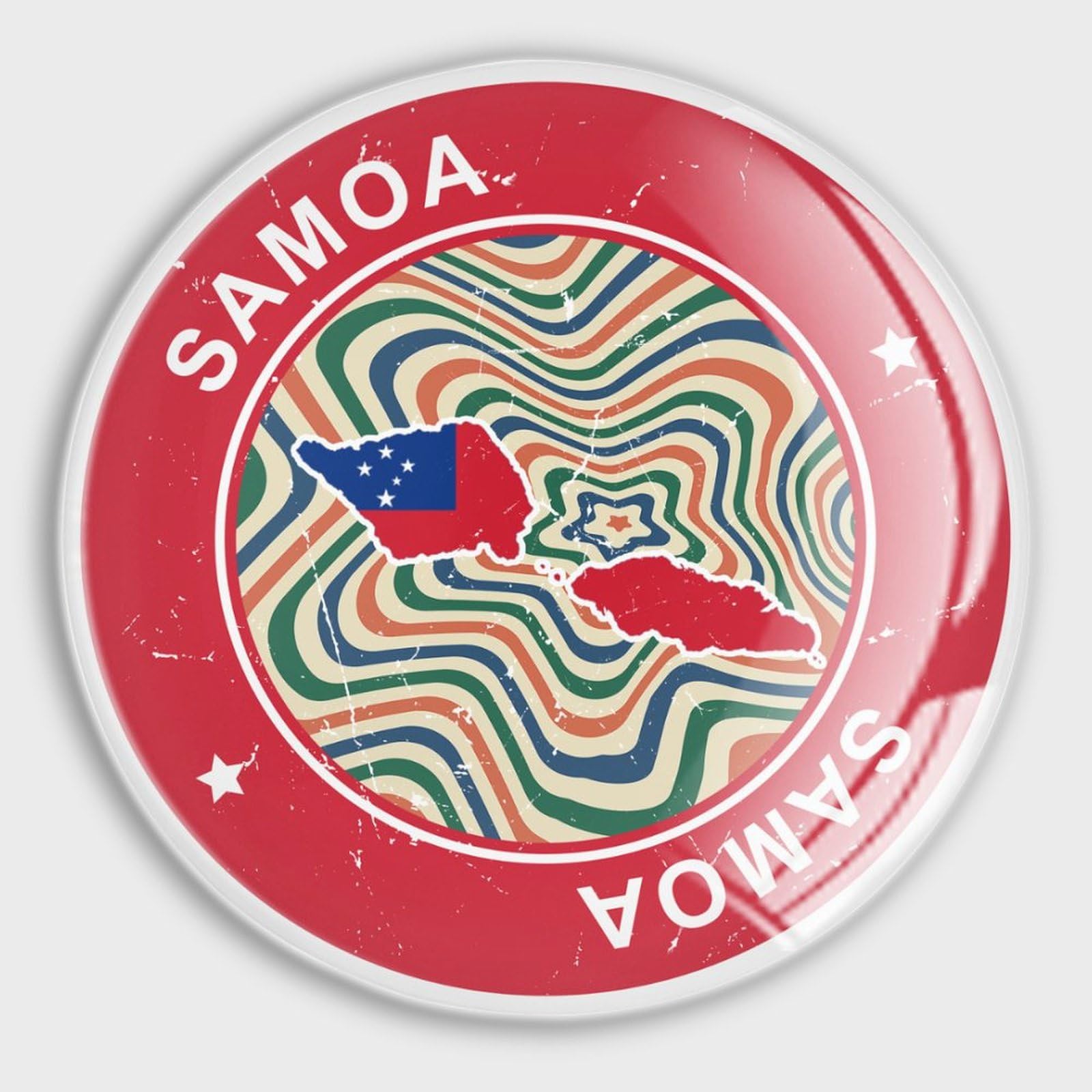 Aimants de réfrigérateur Samoa magnet verre pour tableau armoire lot 4