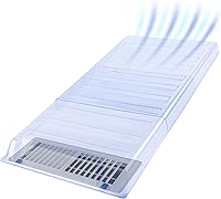 EurekaAir Heavy Duty Magnetic Vent Extender Under Furniture - 1.5mm Thick, Fits 10" & 12" Floor Registers, Adjustable 17-33" (1-Pack)